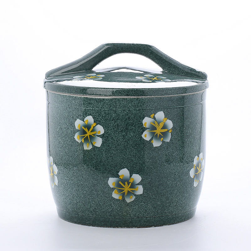 Barrel of jingdezhen ceramics with cover household rice storage box sealing insect - resistant 10/20 jin pickles jar of flour ricer box