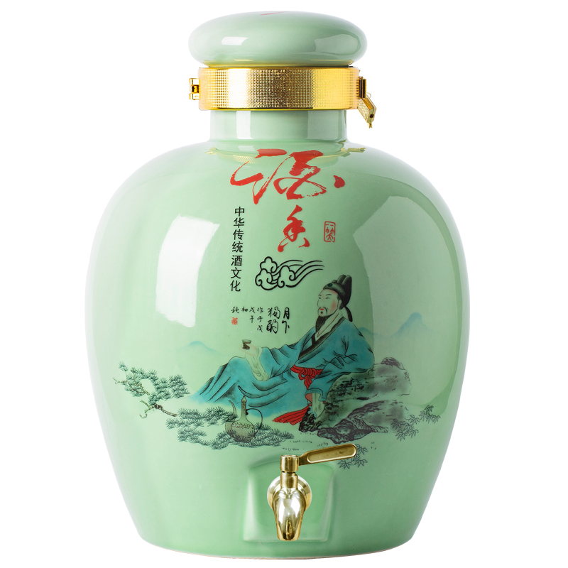 Jingdezhen ceramic wine jars 5/10/20/30 jins put jars it home an empty bottle mercifully wine sealed bottles