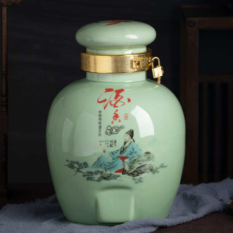 Jingdezhen ceramic wine jars 5/10/20/30 jins put jars it home an empty bottle mercifully wine sealed bottles