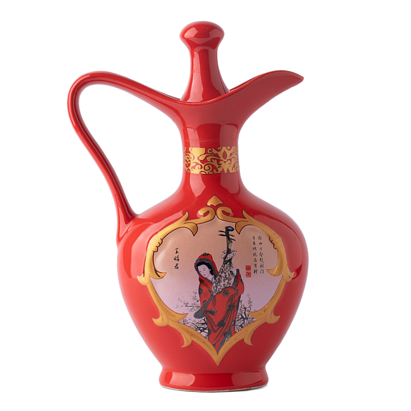 Ceramic jar of empty wine bottles 1 catty installed small wine pot liquor bottle wine bottles sealed jar home wine