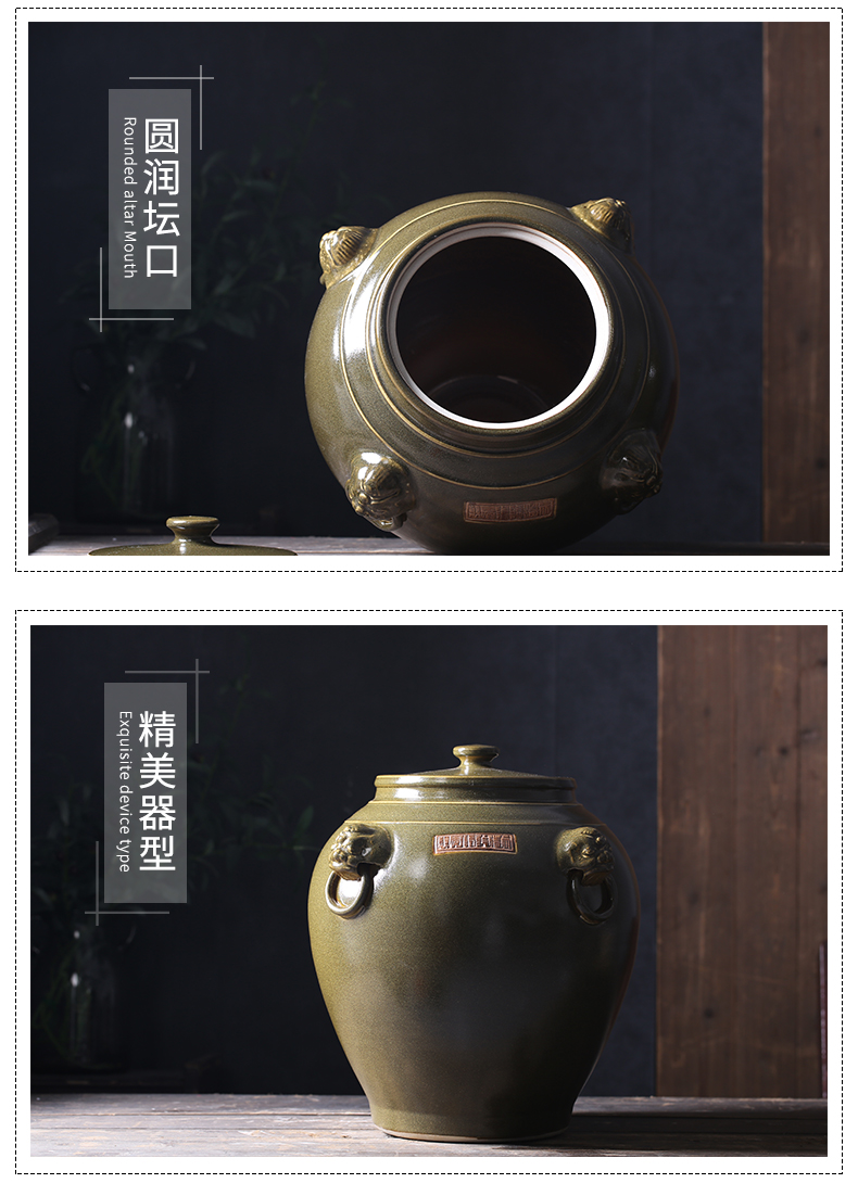 Jingdezhen ceramic jar jar high - grade tank cylinder barrel with leading 50-100 kg terms ceramic wine jars