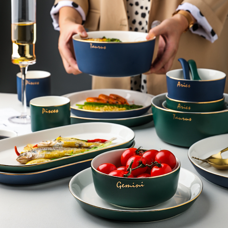 S northern wind in up phnom penh ceramic tableware suit bowl dish dish soup bowl western food steak salad bowl dish rainbow such use
