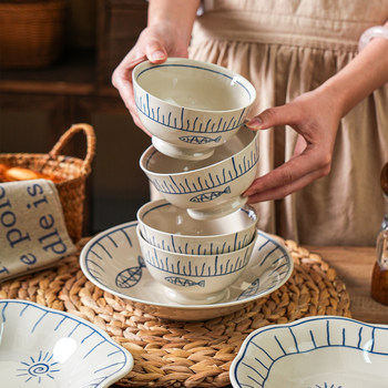 Sheli ceramic tableware set dish plate eating bowl