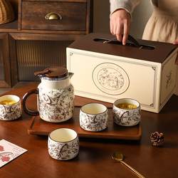 Sheli Moving to a New Home Ceramic Home Living Room Water Set Tea Set Wedding Gift Teapot Teacup Wedding Gift