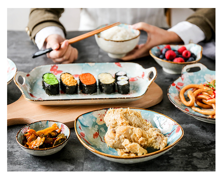 Selley Japanese ramen 0 the hand - made ceramic tableware household rice bowls of olay big fish soup bowl sushi plate