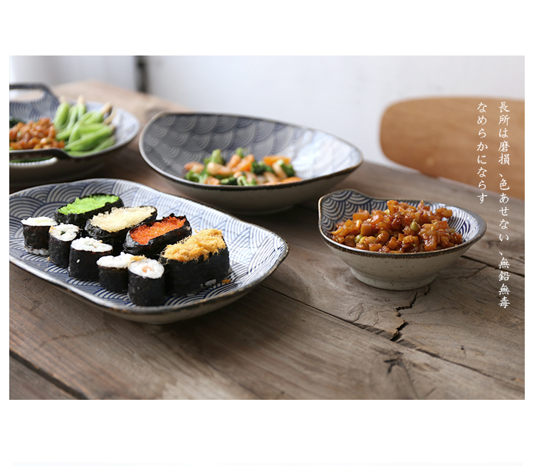 Selley Japanese under the glaze color yamato - e ceramic plate of rice bowls of soup bowl dish dish dish dish dish fish cutlery set