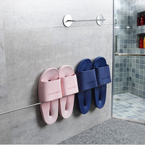 Bathroom slippers rack wall-mounted free of punch toilet accommodating theiner toilet drain hanging rack wall door rear rack