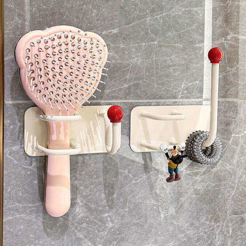 Makeup Room Hair Tie and Hairband Hook, Bathroom Wall-Mounted Storage Shelf, No-Drill Comb Holder, Adhesive Jewelry Rack Makeup Room Hair Tie and Hairband Hook, Bathroom Wall-Mounted Storage Shelf, No-Drill Comb Holder, Adhesive Jewelry Rack