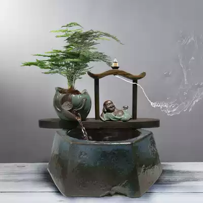 Tang Yanfang creative back incense burner with water flow device decoration Office Home tea ceremony accessories Chinese opening