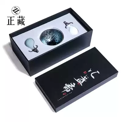 (Cattle turn to heaven)Jianyang Jianzhan iron tire oil drop partridge spot tea pot Ceramic tea set Kung Fu tea cup Master cup