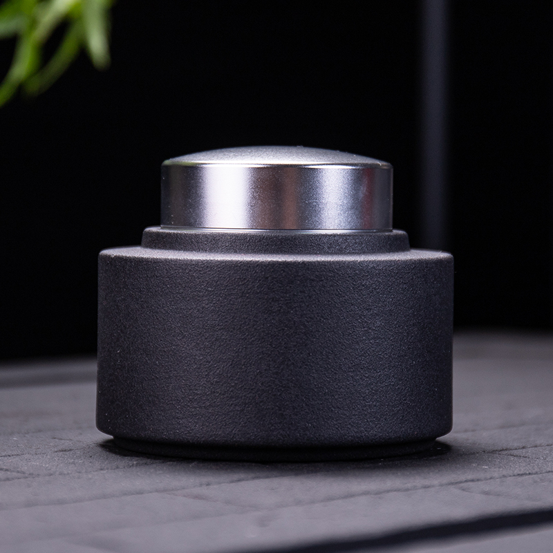 Ya xin company hall of simple but elegant big POTS, black pottery large bulk storage tanks to restore ancient ways tea caddy fixings warehouse seal POTS