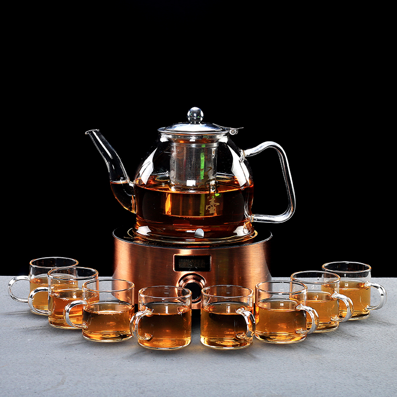 Ya xin more heat resistant glass tea set suit household electric teapot the boiled tea, the electric TaoLu pu 'er tea steamer