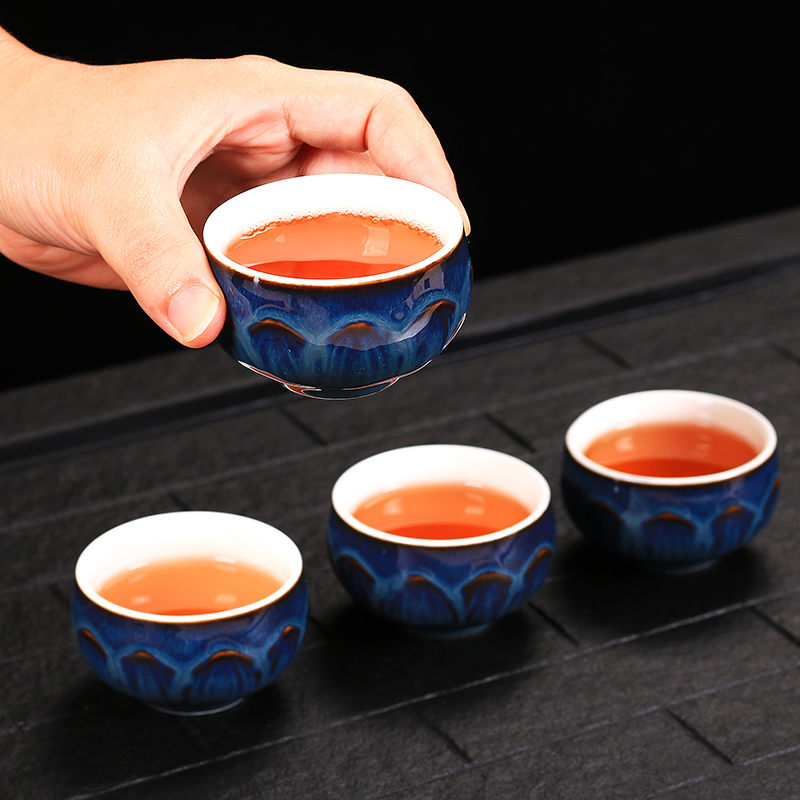 Ya xin $# up kung fu household ceramic cups sample tea cup temmoku built light tea master cup single cup size