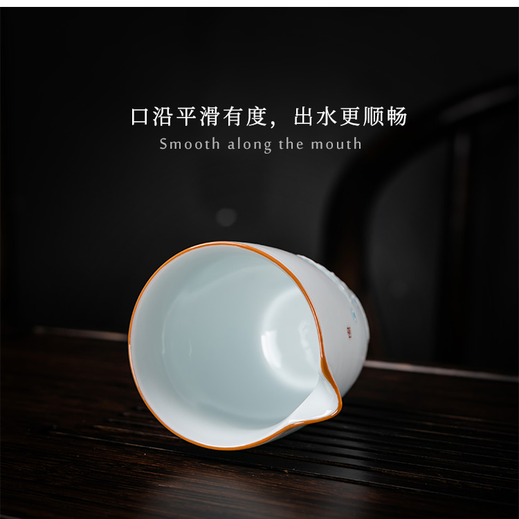 Ya xin company hall hand - made lotus blue points fair keller of tea ware archaize ceramic tea set glaze color and a cup of tea under the sea