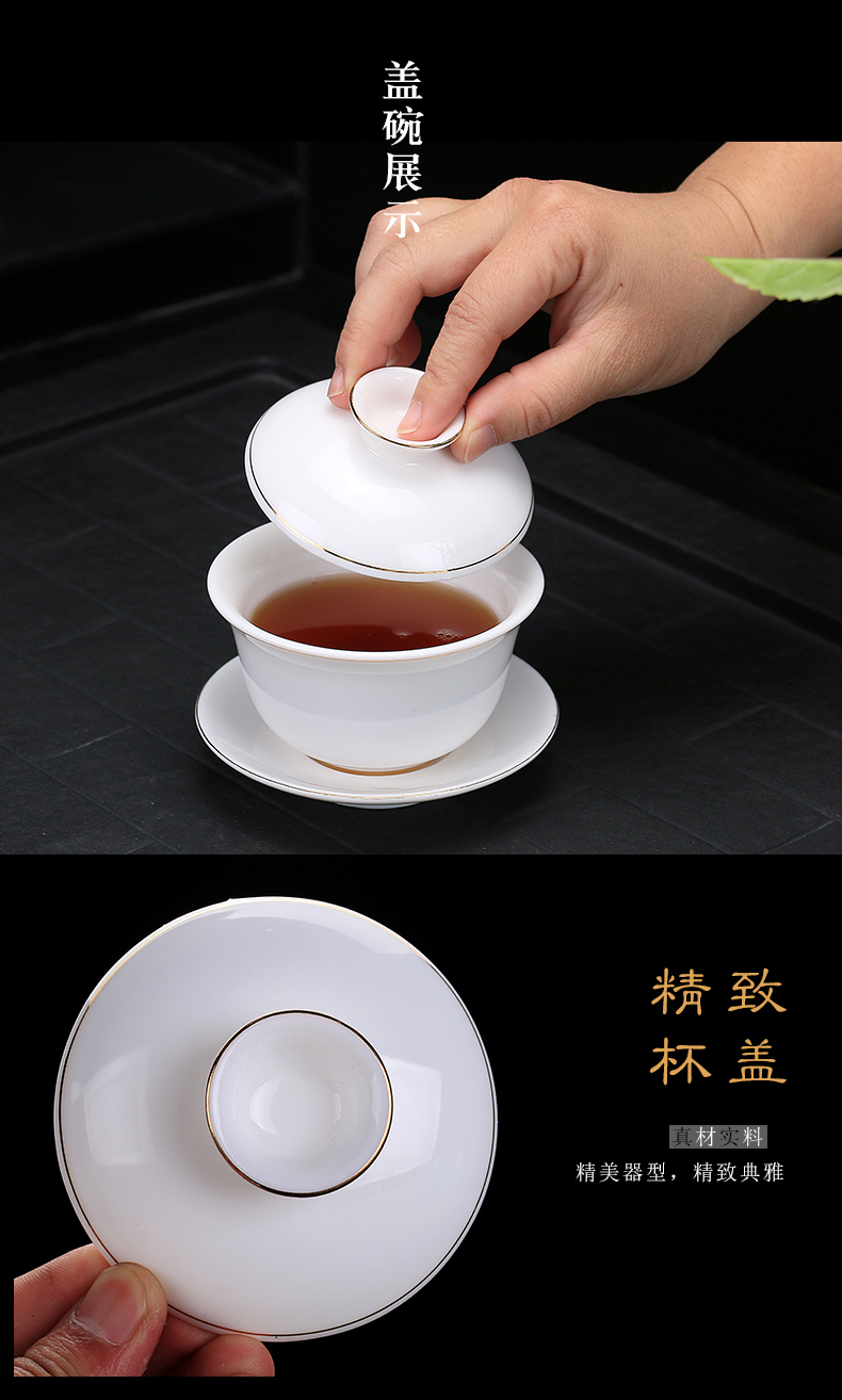 Ya xin kung fu tea set violet arenaceous household solid wood of a complete set of small tea tray was contracted white porcelain tea tea cups
