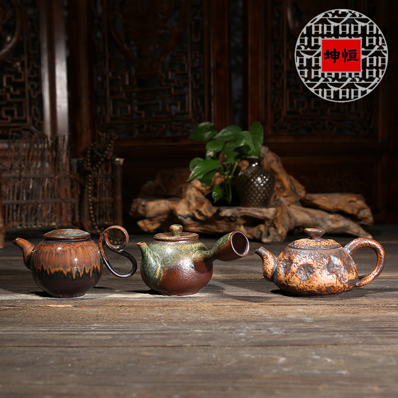 Ya xin company hall Japanese side by hand put the pot of firewood coarse ceramic POTS dry mercifully kung fu tea set restoring ancient ways is contracted