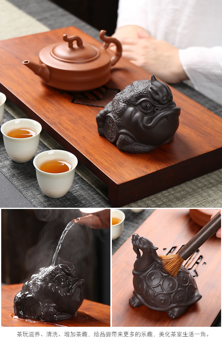 Ya xin company hall spittor furnishing articles pet boutique purple sand tea to raise toad lucky tea sets and tea tea tea play by hand