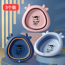 3 Loaded Folding Washbasin Freshly Baby Boy Items Washable Butt Wash Feet Cartoon Cute PP Baby Basin
