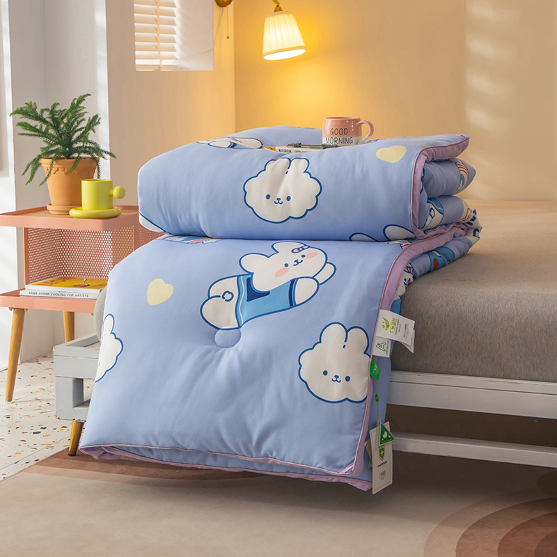 Class A Spring Autumn Quilt Soybean Fiber Quilted By Core Single Child Summer Quilt 1 5 m Air conditioning by summer cold by Four Seasons