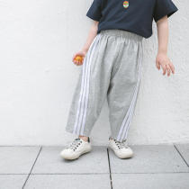 No returns or exchanges on clearance WEY 2021 new summer childrens clothing childrens pants Side strip childrens summer anti-mosquito pants