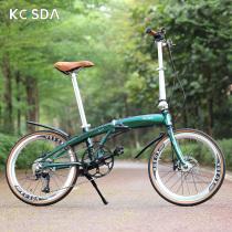 kosda folding bicycle adult ultra-light portable mens and womens 22-inch 451 bicycle variable speed adult travel road bike