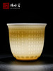 Ruifeng Kiln Jadeite Carved Master Cup Single Cup Men's Gift Ceramic Tea Cup for Personal Tea Tasting