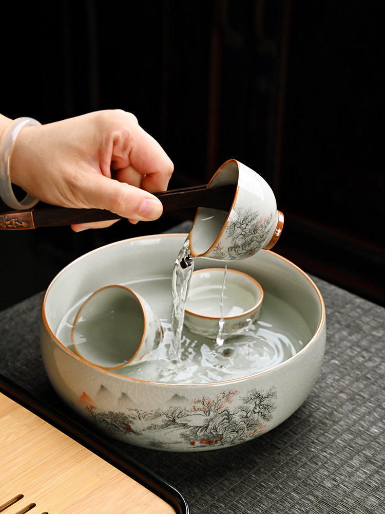 Ruyao Young People's Kung Fu Tea Set 2025 New Model Home Use Light Luxury Teapot, Gaiwan, Teacup, Special for Tea Brewing