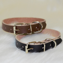 Medium-sized dog pet supplies PU leather collar dog circle PU leather circle dog neck ring dog ring