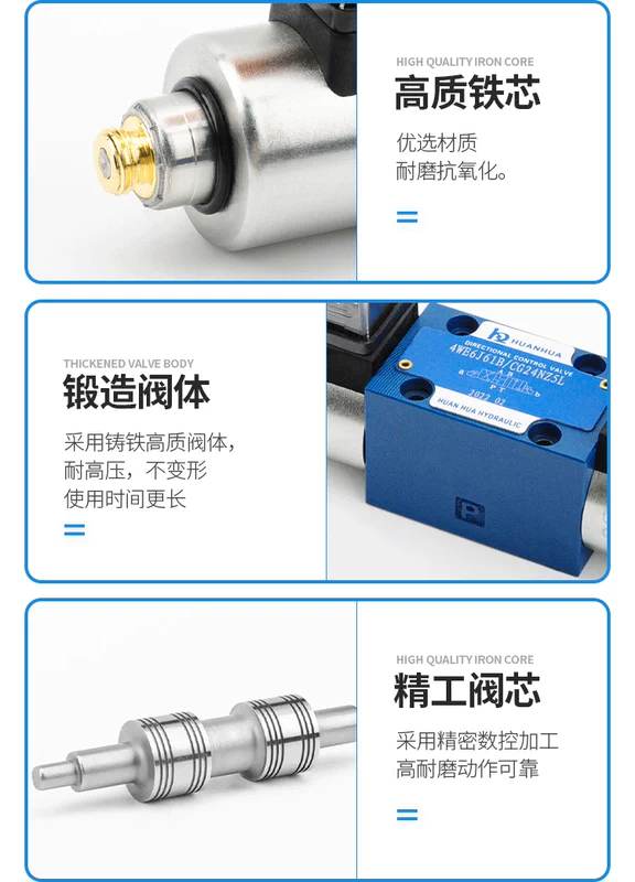 van điện thủy lực 2 chiều Rexroth dòng điện từ thủy lực van đảo chiều đơn và đôi van điều khiển điện 4WE6BEDYJGH DC24V/AC220V ky hieu van thuy luc van ống thủy