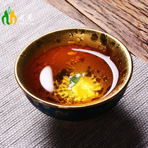 Minyuan colorful Tianmu glaze ceramic gilt Tea Cup Cup single cup tea bowl Master Cup kung fu tea cup