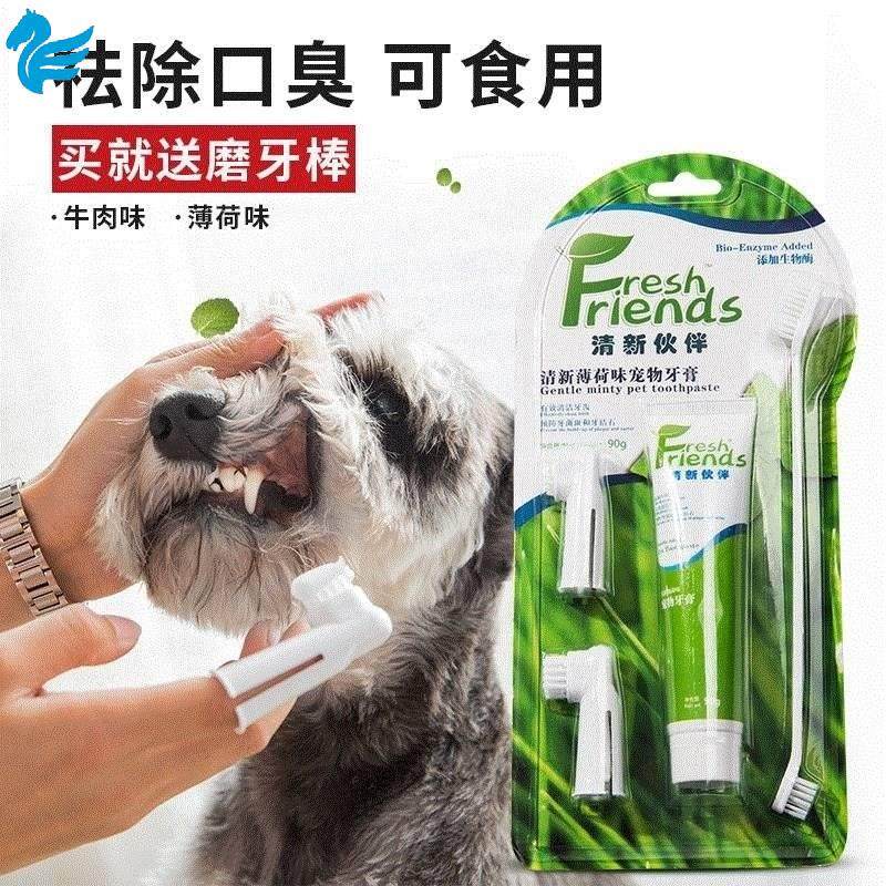Dog toothbrush toothpaste toothpaste set edible of pet Dog
