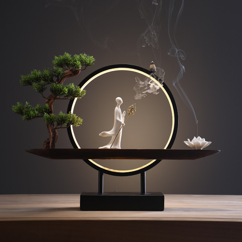 creative living room ornaments new chinese style reflux incense burner study office desk decorations company gifts