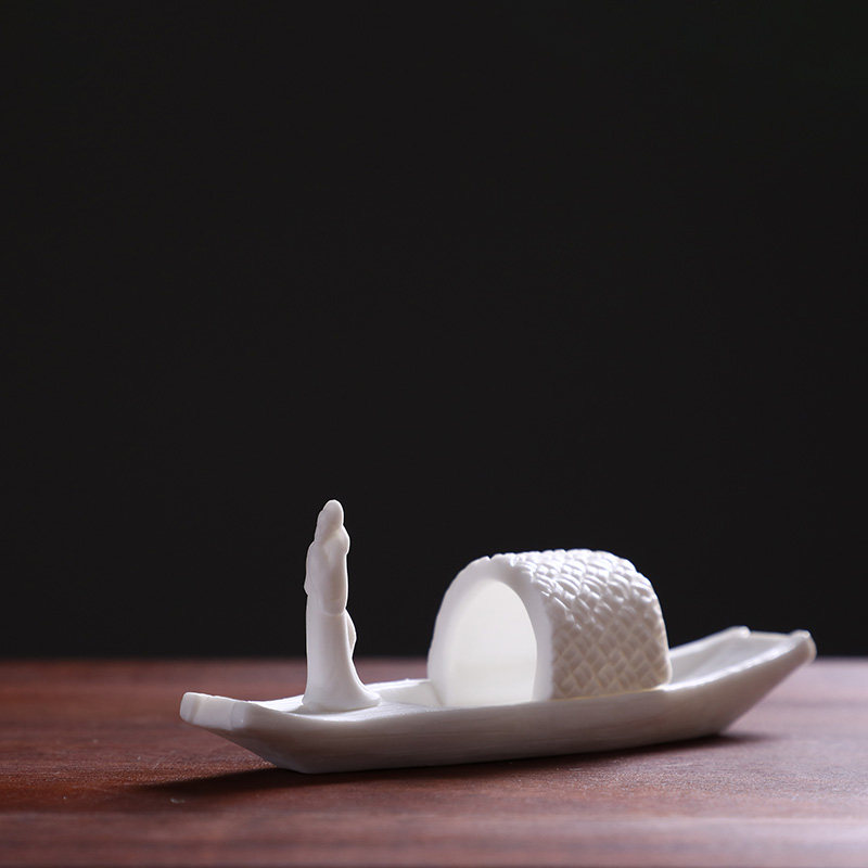 Creative Ceramic Li Bai Line Incense Furnace Decoration White Porcelain Household Indoor Agarwood Sandalwood Standing Incense Insert Straight Incense Reclining Incense Furnace