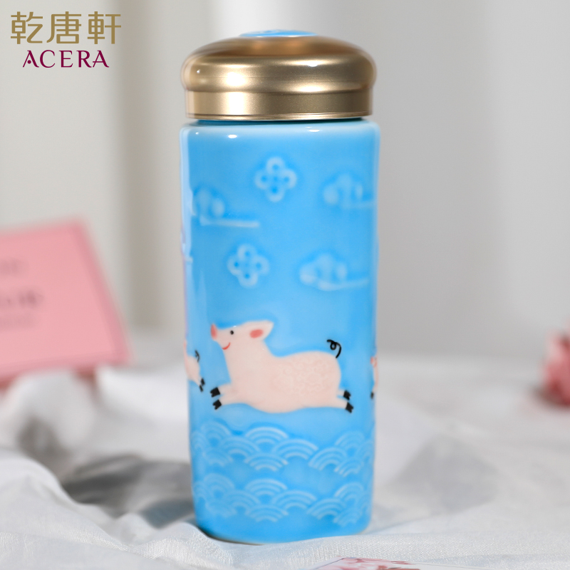 Shine in doing Tang Xuan porcelain cup double take cup 350 ml ceramic cups of water glass fashion gift mugs