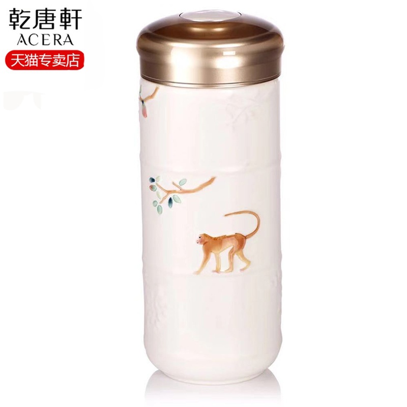 Dry Tang Xuan live monkey cup coloured drawing or pattern to take cup with cover ceramic water cup on the friend a gift