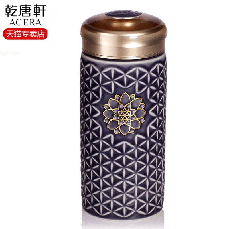 Do Tang Xuan porcelain cup the flower of life 300 ml hand paint double with ceramic cup gift boxes