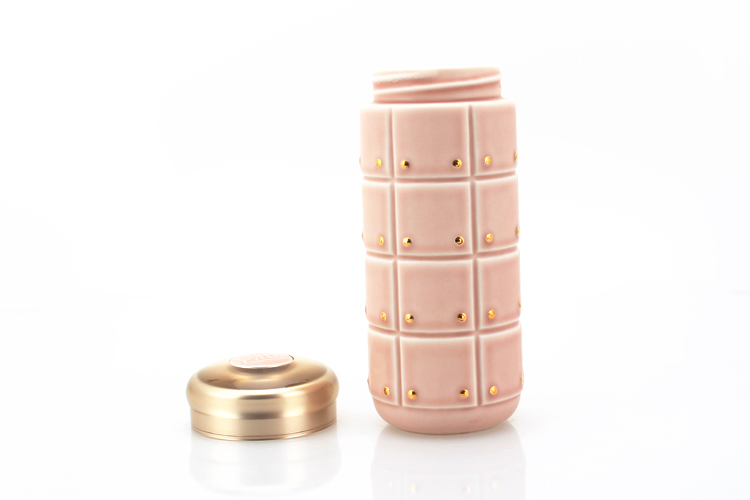 Do Tang Xuan porcelain cup triumph double gold portable portable cup with creative glass cup with cover cup