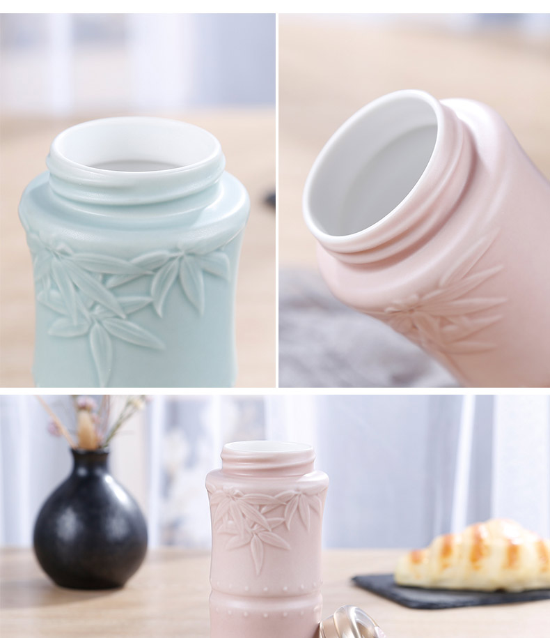 Do Tang Xuan porcelain cup greater reports of double with cup 350 ml ceramic cups of water glass cup gift cup