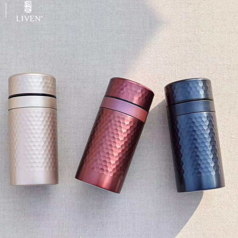 Dry Tang Xuan live small stone keep - a warm glass cup 220 ml double - layer cup live porcelain bladder stainless steel case