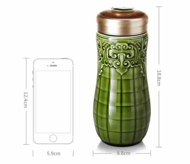 Do Tang Xuan ceramic cup big prosperous double + office two into the gift boxes ceramic cups water in a cup