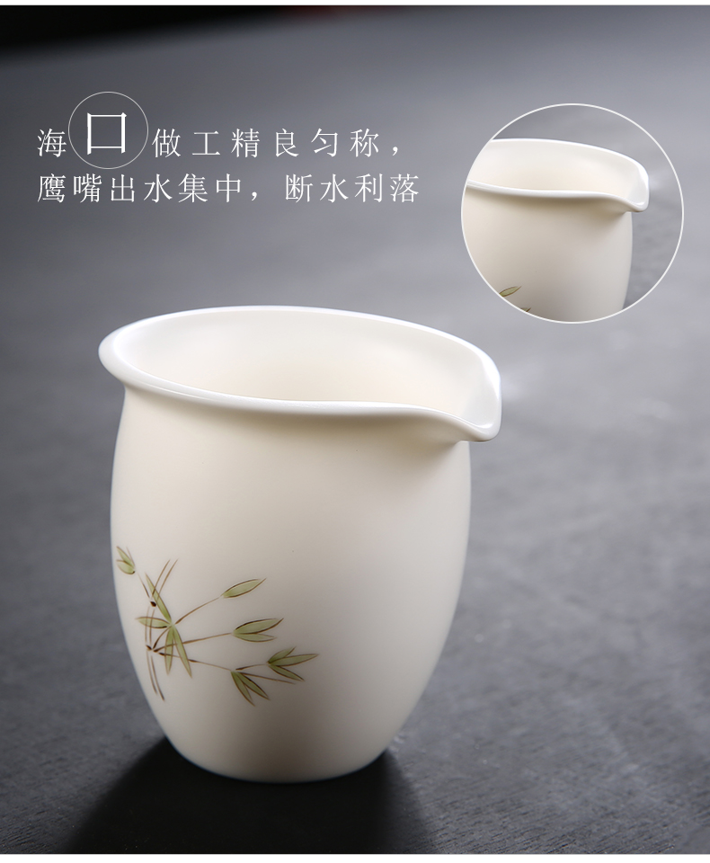 Dehua white porcelain ceramic fair keller kung fu tea accessories master hand and a cup of jade porcelain tea sea points home