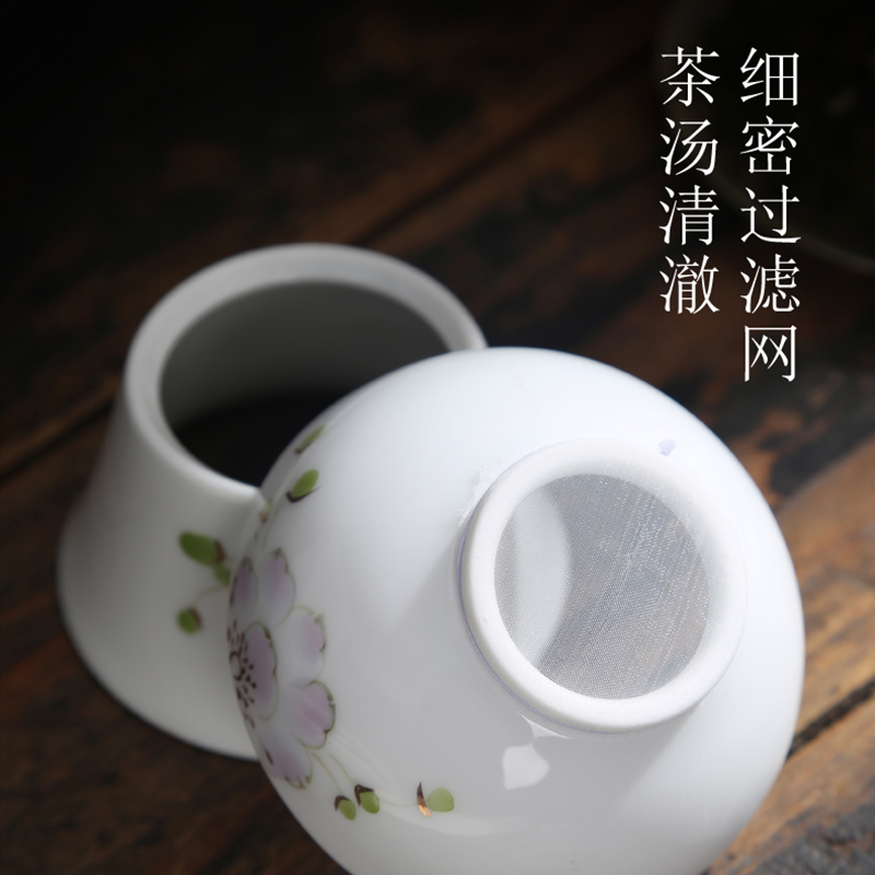 Hand - made) ceramic creative tea filters make tea, tea strainer wearing blue and white porcelain tea set tea accessories