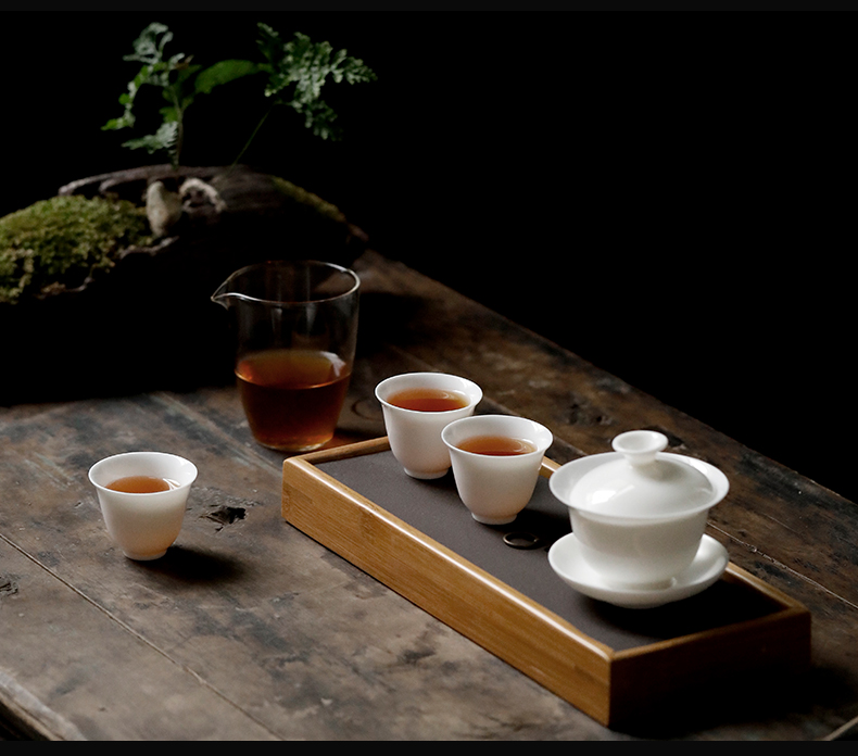 To the as porcelain ceramic cups moving master cup single CPU dehua white porcelain kung fu tea set small pu 'er tea light sample tea cup