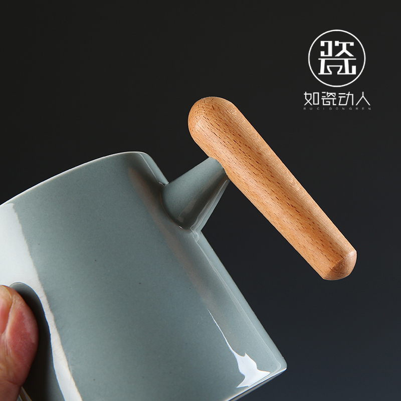 Mark cup ceramic cup with cover filtering large capacity separation tea cup tea cup custom office logo