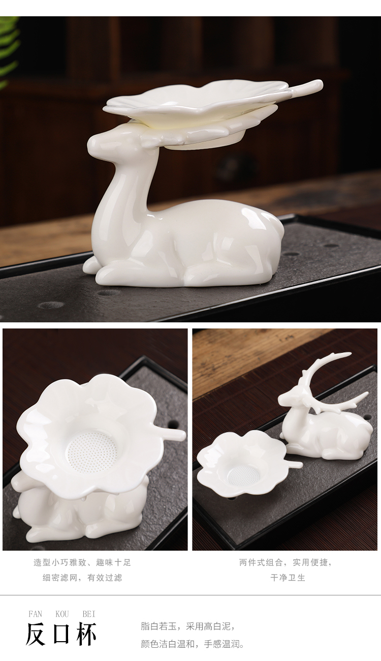 To the as porcelain and moving dehua white porcelain kung fu tea set household contracted suet jade porcelain tureen customize a complete set of tea cups
