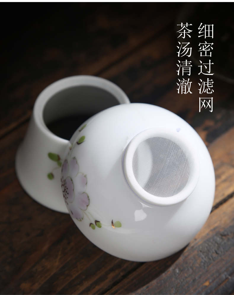 Hand - made) ceramic creative tea filters make tea, tea strainer wearing blue and white porcelain tea set tea accessories