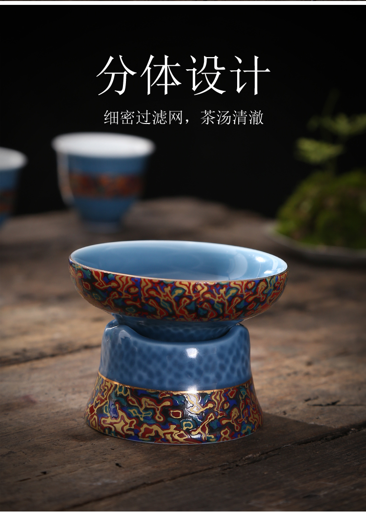 Kung fu tea set suit household of Chinese style restoring ancient ways of imitation Chinese lacquer ceramics tureen office of a complete set of tea cups suit