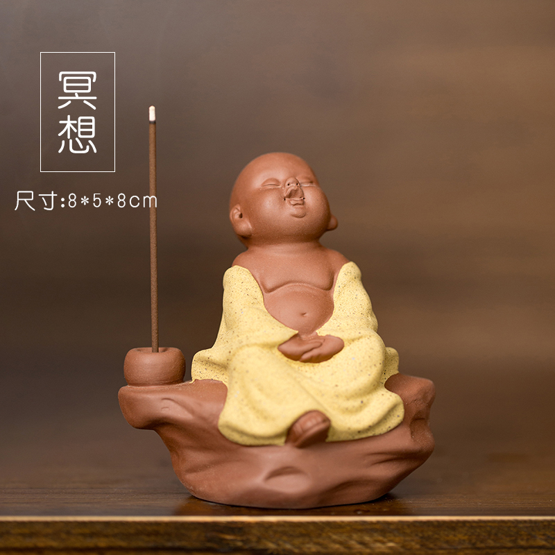 Purple sand tea pet zen kung fu tea accessories small little novice monk monk tea spoil the color sand ceramic tea tea furnishing articles