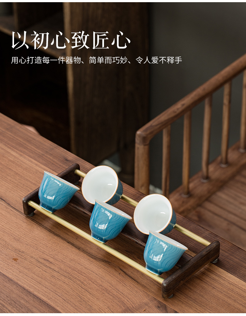 To the as porcelain and moving copper ebony wood cupholders hanging a beverage holder teacup pad at the tea taking to receive frame kung fu tea accessories