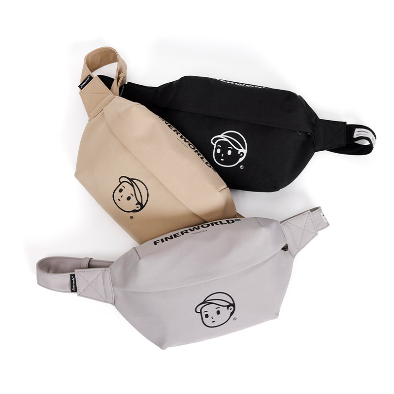 FINERWORLD Tide Cards Purse Men And Women Dumplings Casual Sports Inclined Satchel Lovers commute minimalist Chest Bag-Taobao